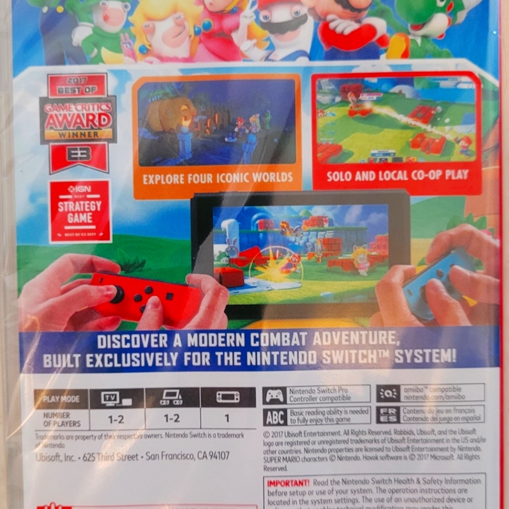 Nintendo Switch Mario + Rabbids Kindom Battle - Picture 2 of 2